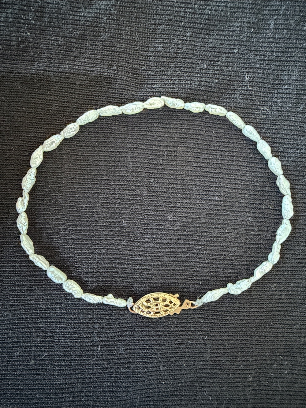 Vintage 14K gold filled bracelet with natural rice pearls / river pearls